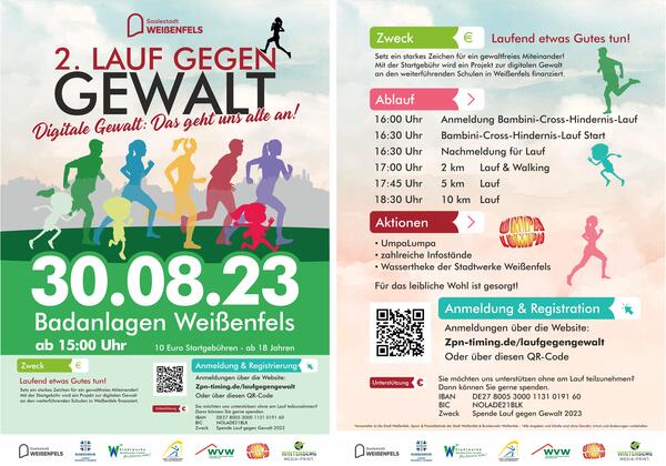 Bild vergr&ouml;&szlig;ern: Lauf gegen Gewalt 2023 Plakat
