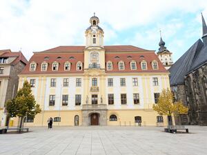 Bild vergr&ouml;&szlig;ern: Rathaus ohne Bauger&uuml;st