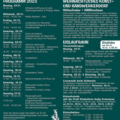 Bild vergr&ouml;&szlig;ern: Wei�enfelser Weihnachtsmarkt Flyer 2