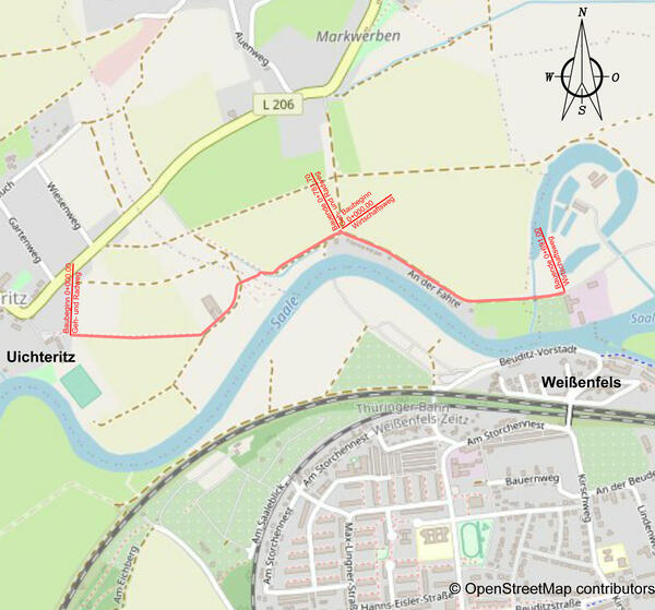 Bild vergr&ouml;&szlig;ern: Lageplan Radweg Uichteritz