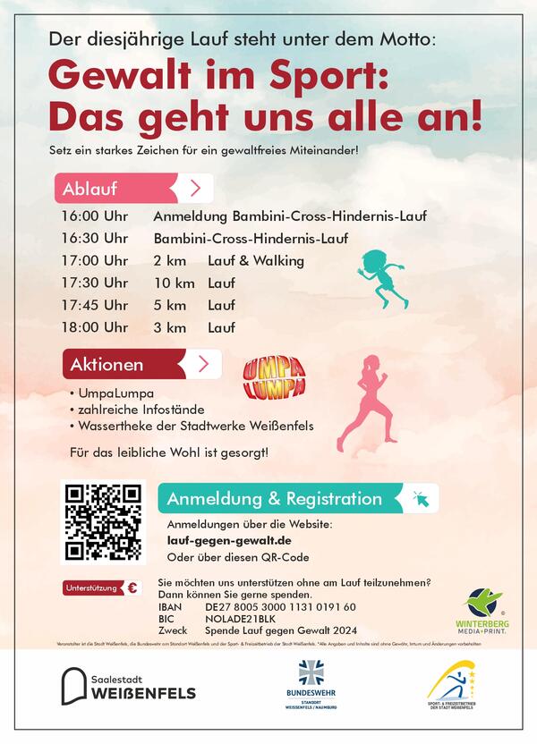 Bild vergr&ouml;&szlig;ern: Wei�enfelser Lauf gegen Gewalt 2024