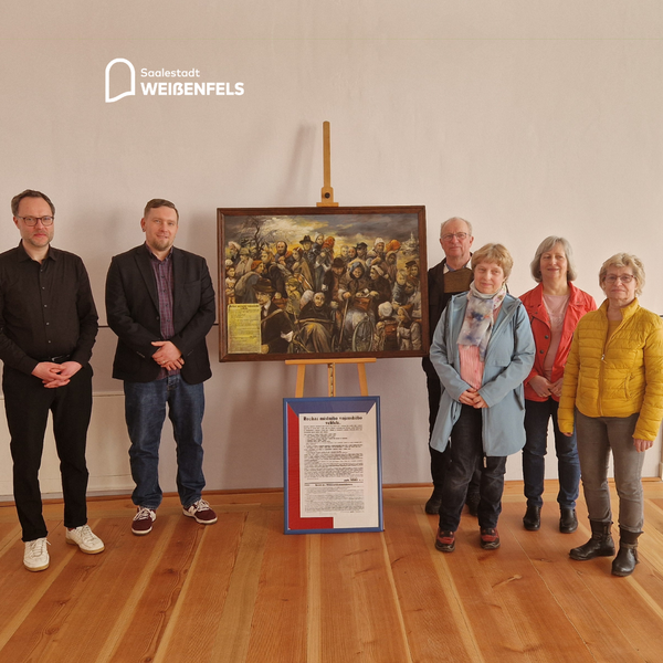 &Uuml;bergabe Gem&auml;lde Schreyer