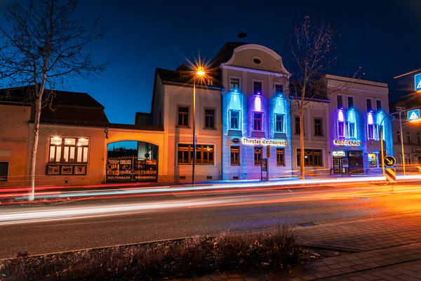 Kulturhaus Weißenfels bei Nacht