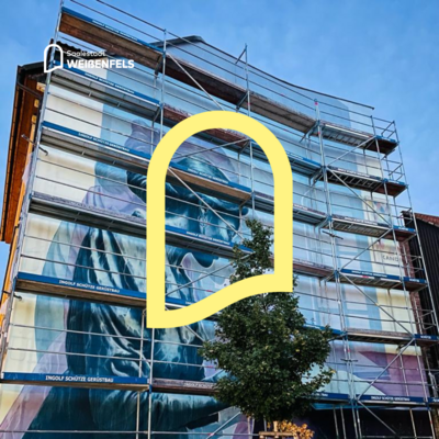 Bild vergr&ouml;&szlig;ern: Einweihung Fassadenkunstwerk Saalstra&szlig;e